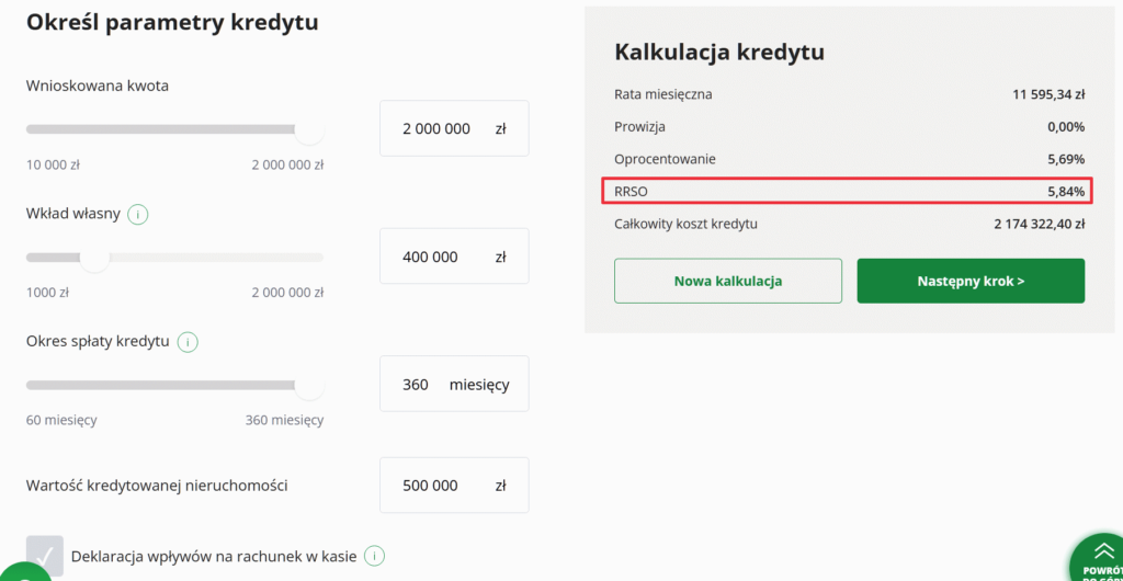 Kalkulator kredytu hipotecznego w Kasie Stefczyka