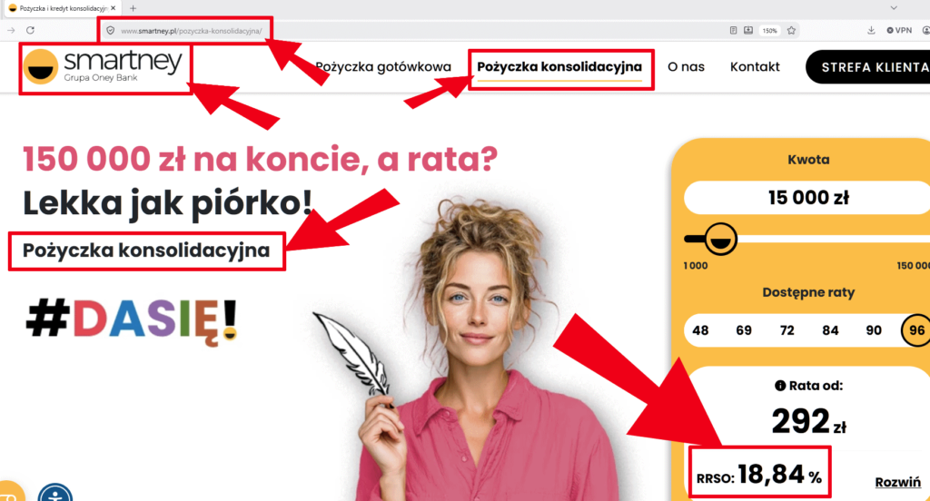 Alternatywna pożyczka konsolidacyjna od Smartney