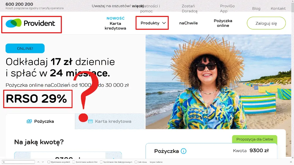 Okładka wpisu o pożyczce 29% i innych produktach Providenta