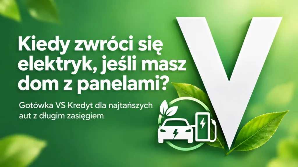 Kiedy zwróci się elektryk, jeśli masz dom z panelami? Gotówka VS Kredyt dla najtańszych aut z długim zasięgiem