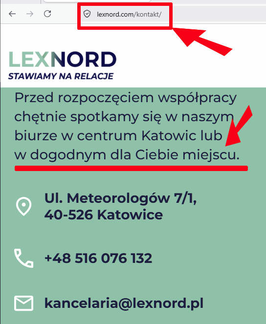 Przed rozpoczęciem współpracy chętnie spotkamy się w naszym biurze w centrum Katowic lub w dogodnym dla Ciebie miejscu.