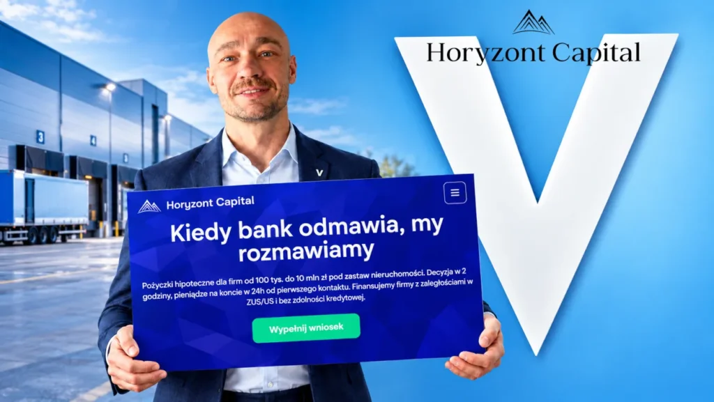 Okładka wpisu na blogu Veryfin o Horyzont Capital z pożyczkami hipotecznymi dla firm pod zastaw nieruchomości